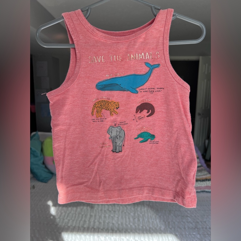 Cat & Jack Save The Animals Tank Top 2T